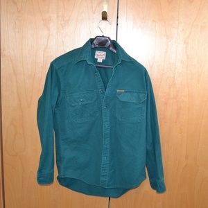 Men's Woolrich Forest Green Flannel shirt size M